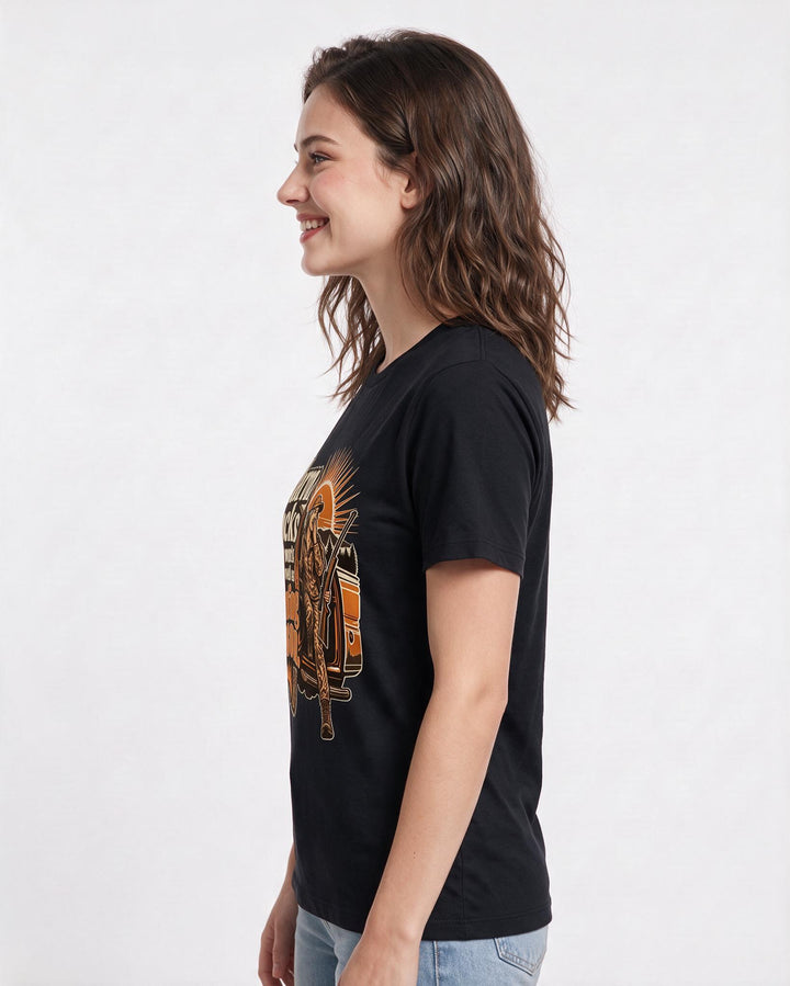 Hunting Black T-Shirt for Women – Everyday Expression Graphic Tee product image 2