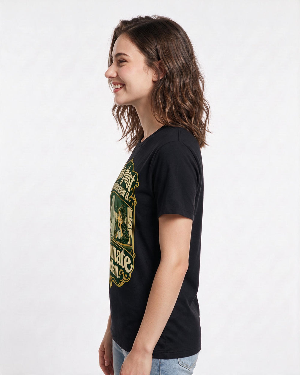 Halloween Black T-Shirt for Women – Halloween Theme Graphic Tee product image 2