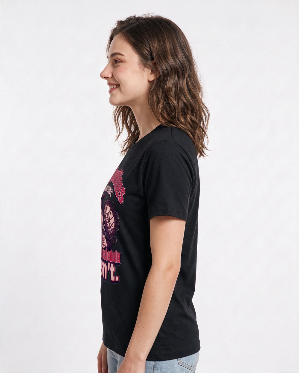 Graduation Black T-Shirt for Women – Everyday Expression Graphic Tee product image 2