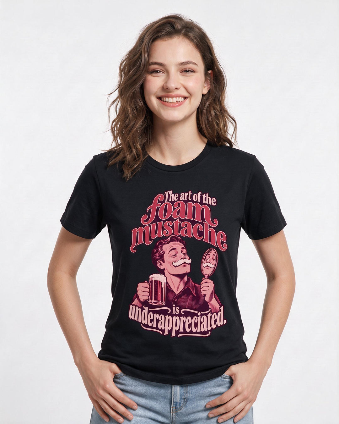 Beer Black T-Shirt for Women – Everyday Expression Graphic Tee product image 1