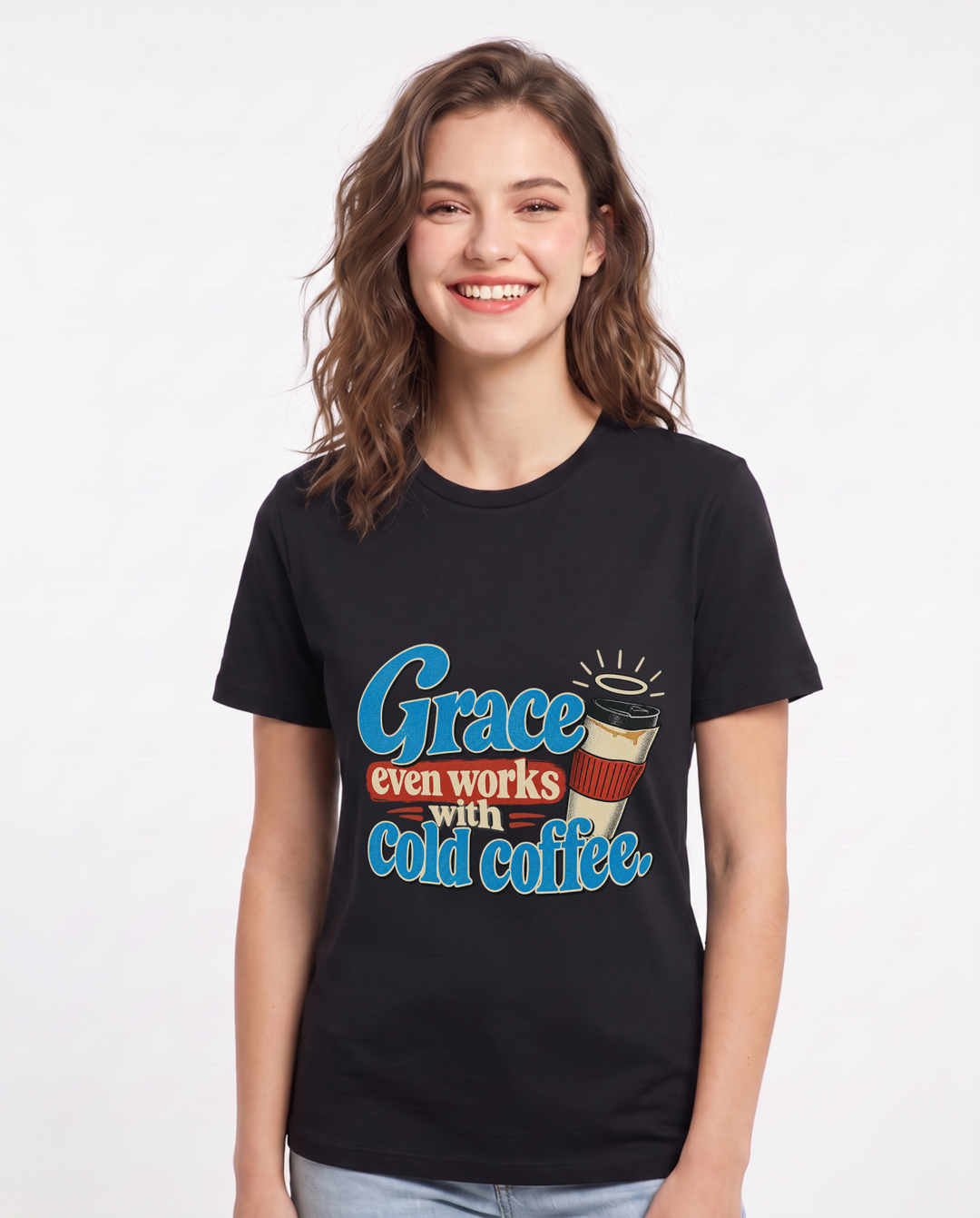 Christian Faith Black T-Shirt for Women – Everyday Expression Graphic Tee product image 3