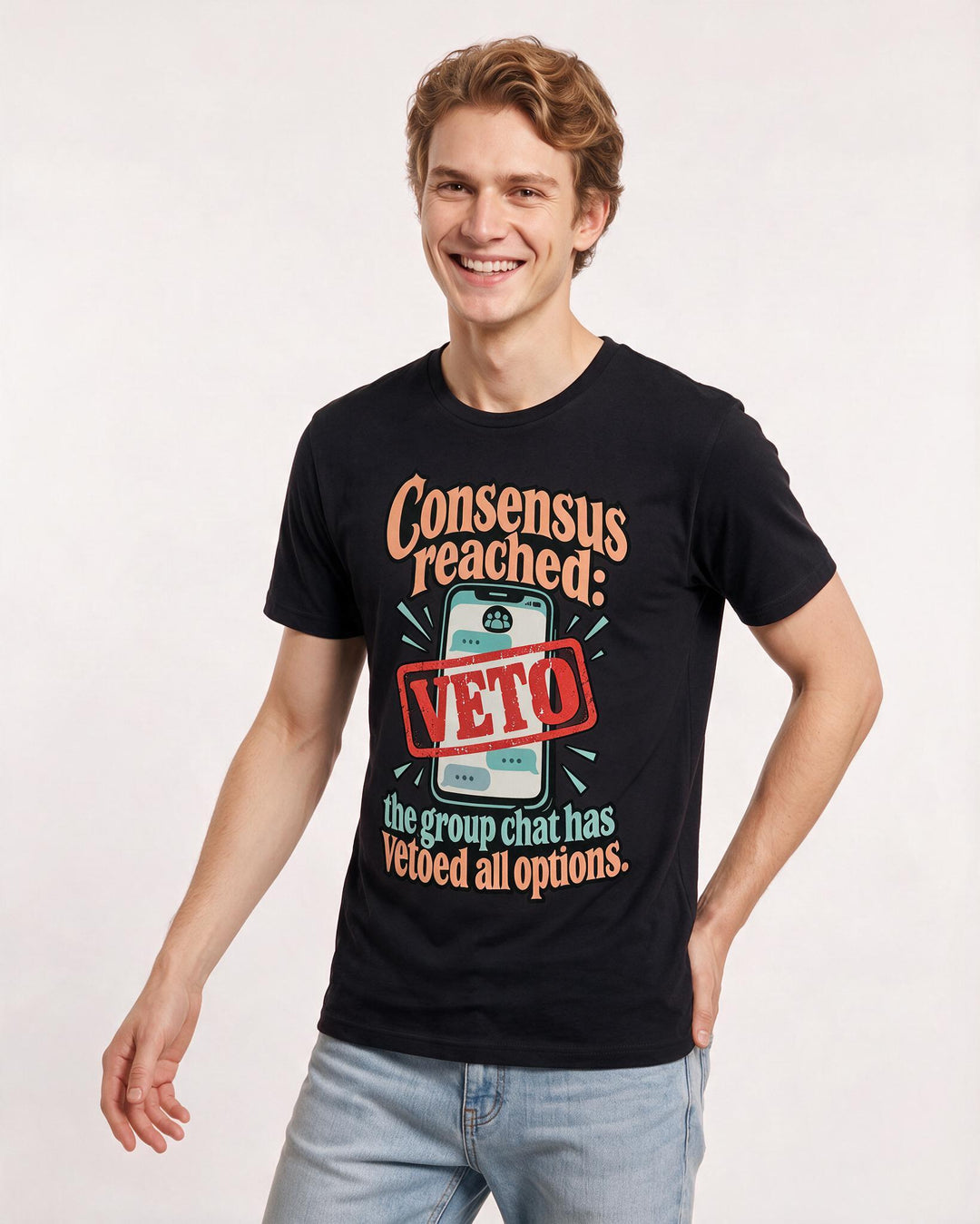 Meme Black T-Shirt for Men – Everyday Expression Graphic Tee product image 1