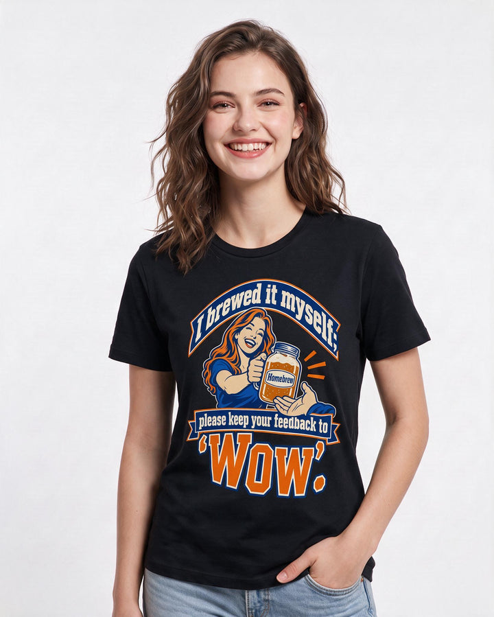 Beer Black T-Shirt for Women – Everyday Expression Graphic Tee product image 1