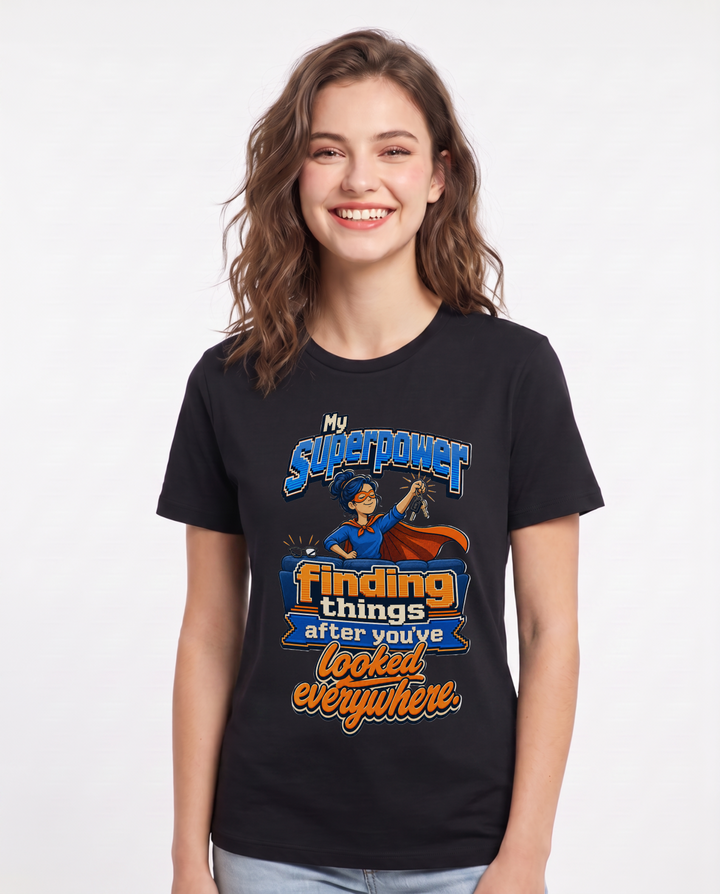 Family Black T-Shirt for Women – Everyday Expression Graphic Tee product image 3