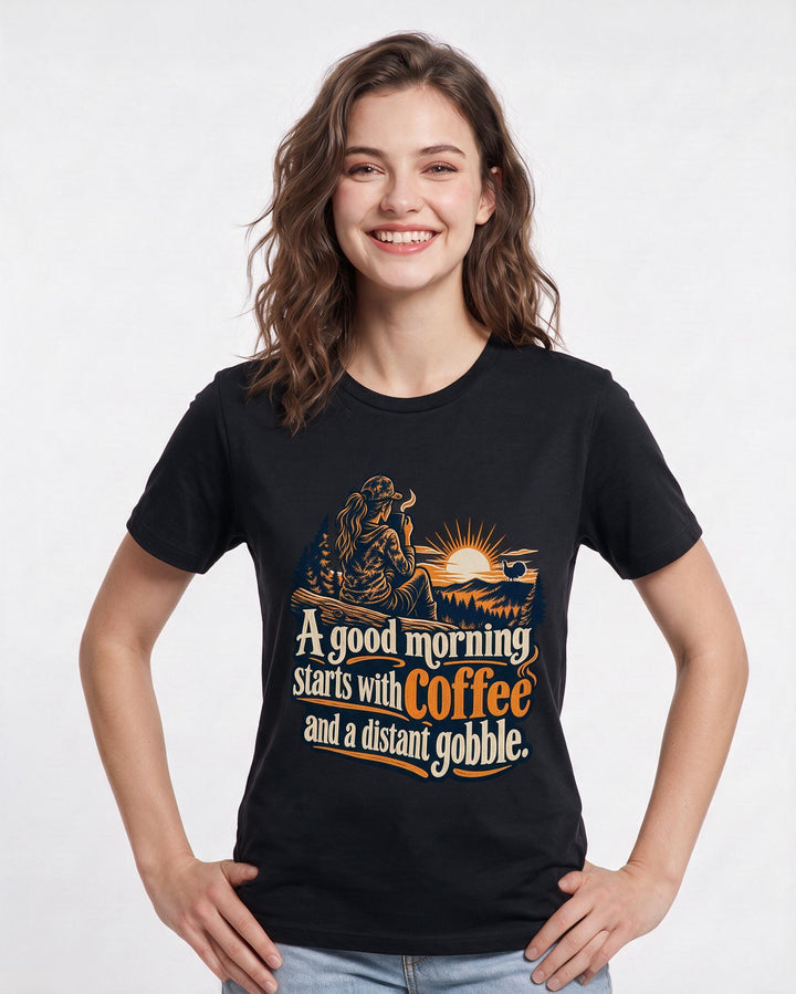 Hunting Black T-Shirt for Women – Everyday Expression Graphic Tee product image 1