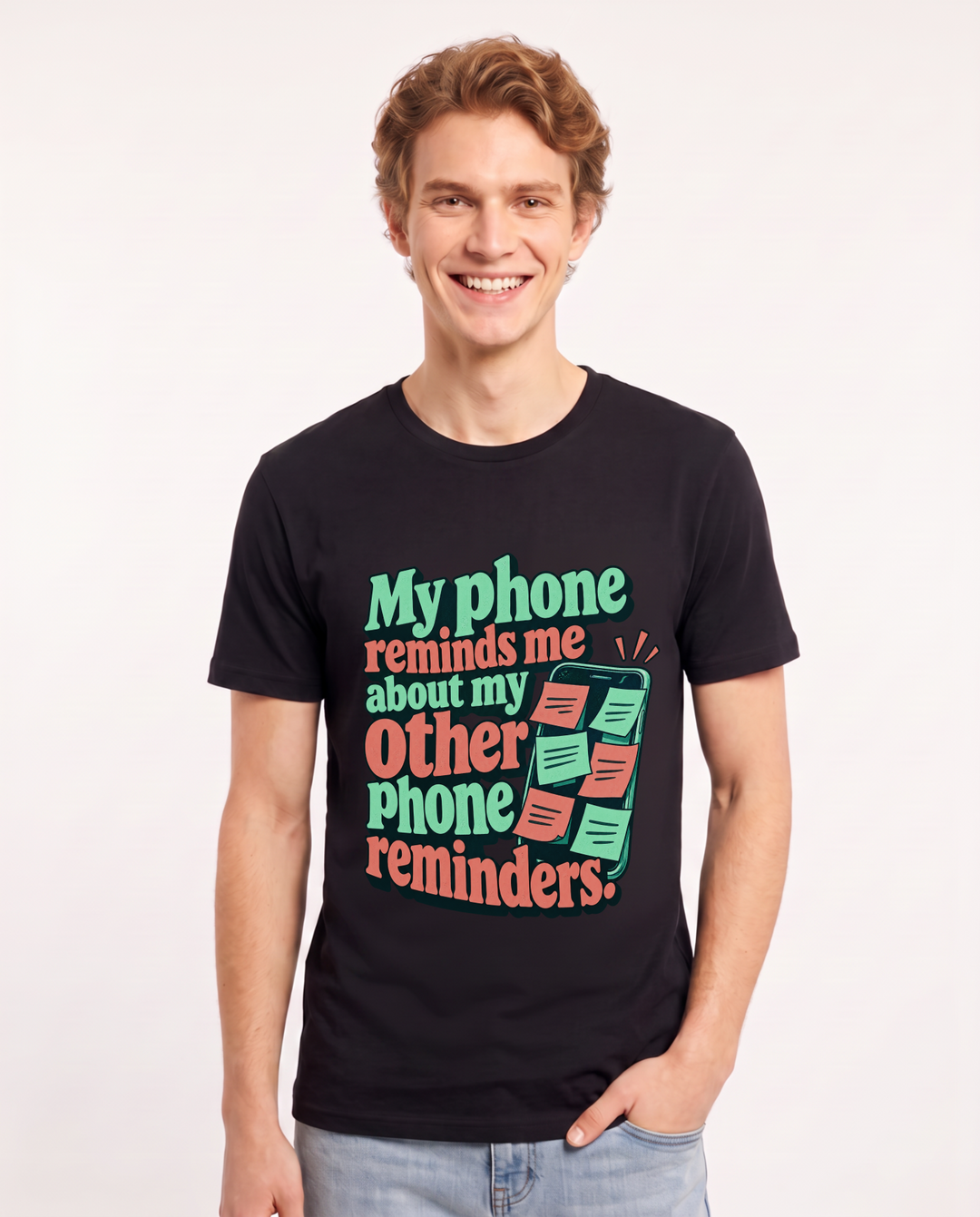 Meme Black T-Shirt for Men – Everyday Expression Graphic Tee product image 3