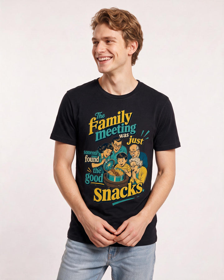 Family Black T-Shirt for Men – Everyday Expression Graphic Tee product image 1