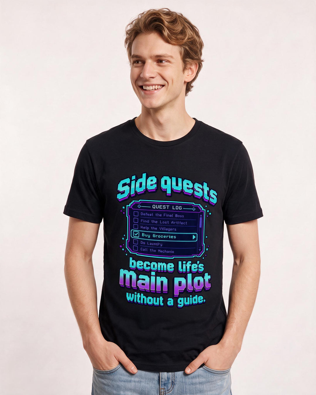 Gaming Black T-Shirt for Men – Game Night Graphic Tee product image 1