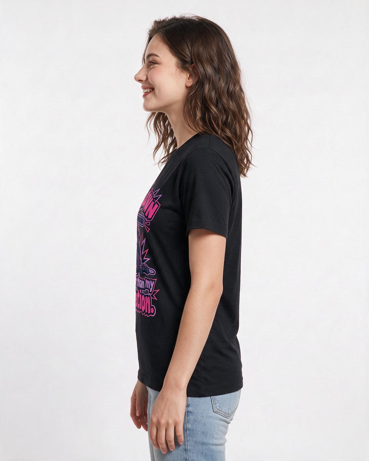 Gaming Black T-Shirt for Women – Game Night Graphic Tee product image 2