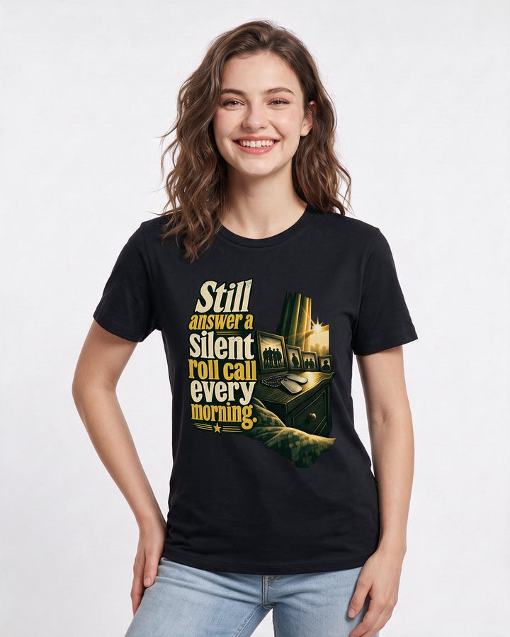 Veteran Black T-Shirt for Women – Everyday Expression Graphic Tee product image 1