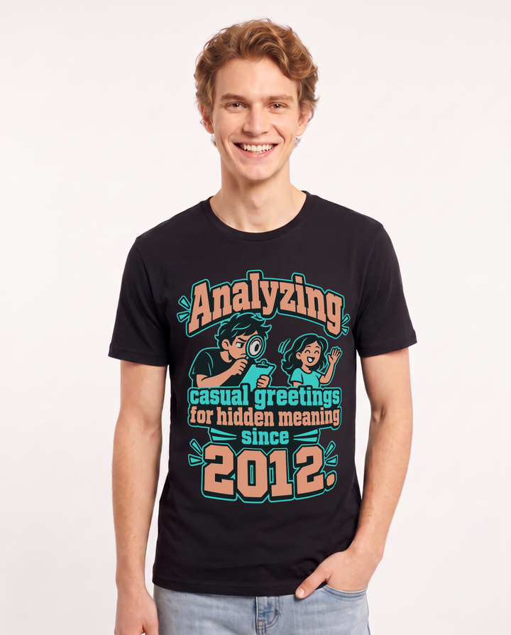 Meme Black T-Shirt for Men – Everyday Expression Graphic Tee product image 3