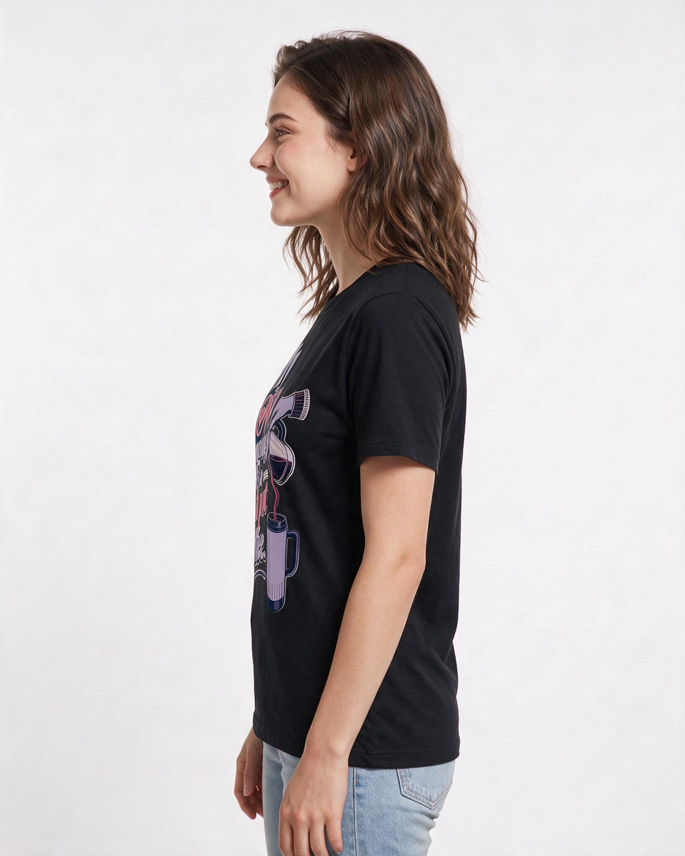 Grandparent Black T-Shirt for Women – Everyday Expression Graphic Tee product image 2