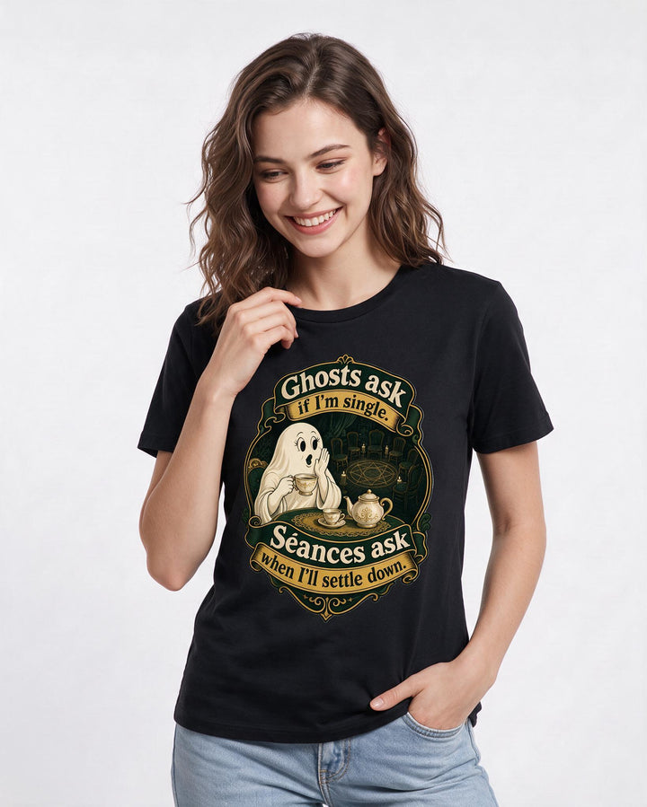 Halloween Black T-Shirt for Women – Halloween Theme Graphic Tee product image 1