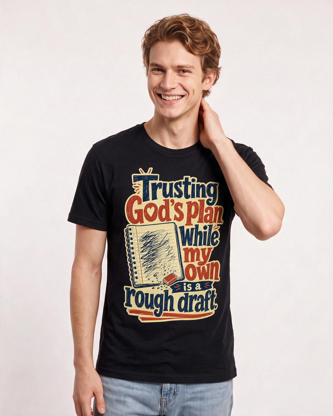 Christian Faith Black T-Shirt for Men – Everyday Expression Graphic Tee product image 3