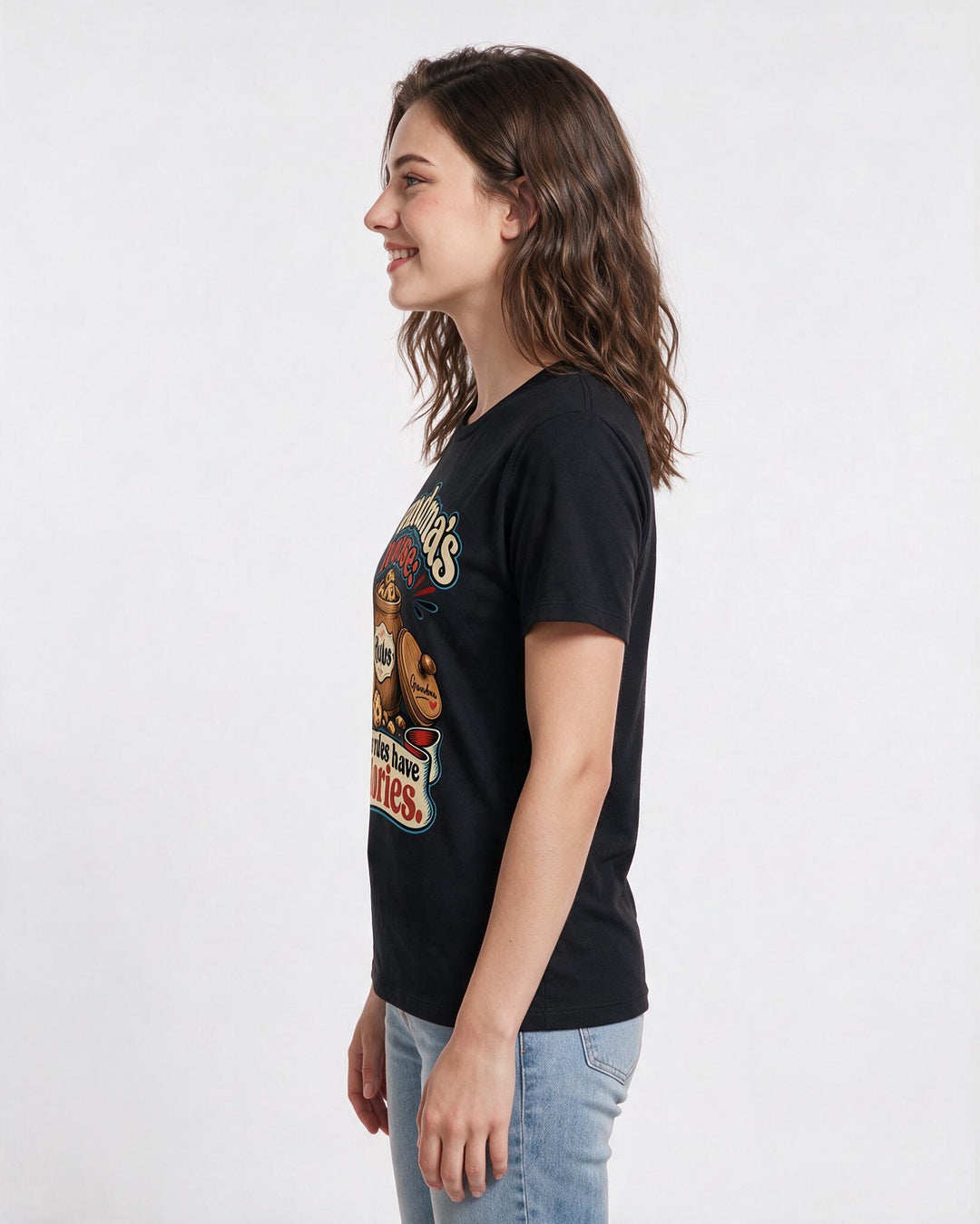 Grandparent Black T-Shirt for Women – Everyday Expression Graphic Tee product image 2