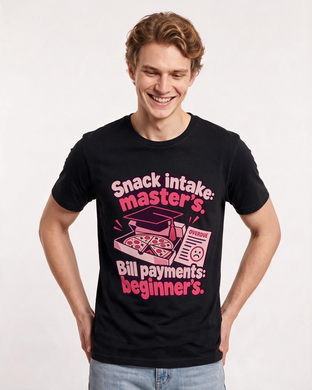 Graduation Black T-Shirt for Men – Everyday Expression Graphic Tee product image 1