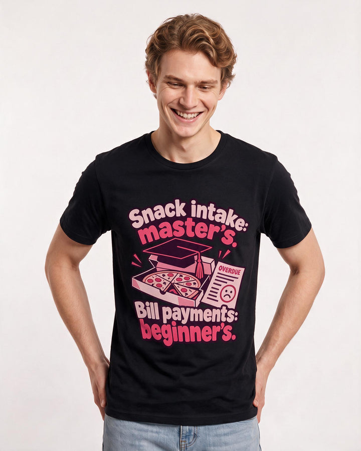 Graduation Black T-Shirt for Men – Everyday Expression Graphic Tee product image 1