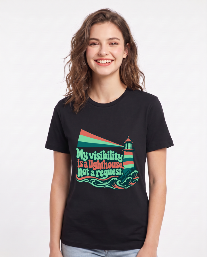 Pride Black T-Shirt for Women – Everyday Expression Graphic Tee product image 3
