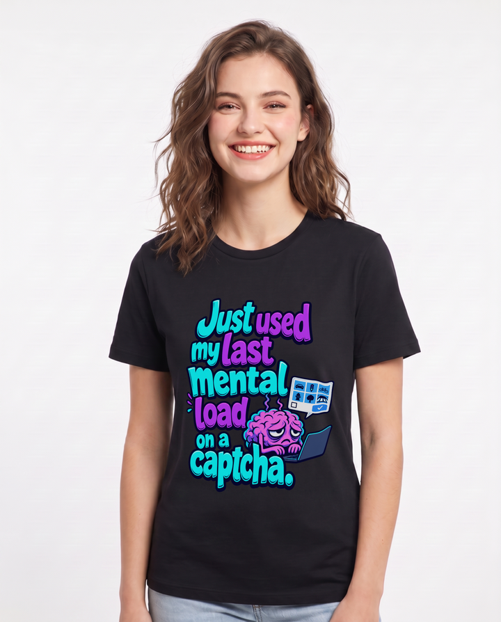 Meme Black T-Shirt for Women – Everyday Expression Graphic Tee product image 3