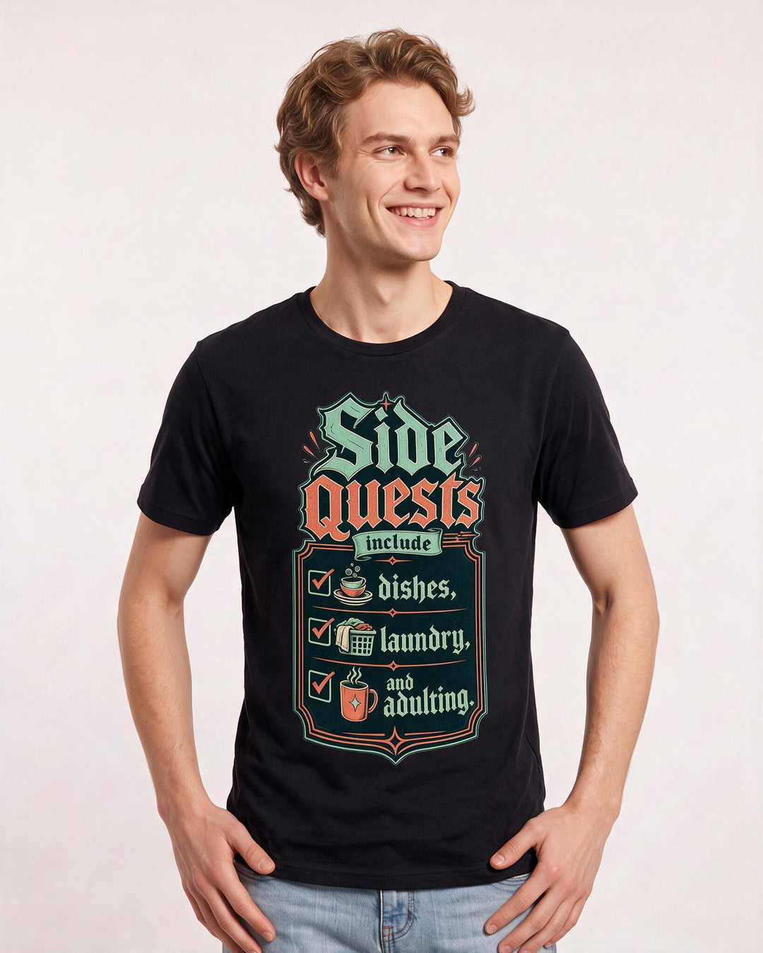Gaming Black T-Shirt for Men – Game Night Graphic Tee product image 3