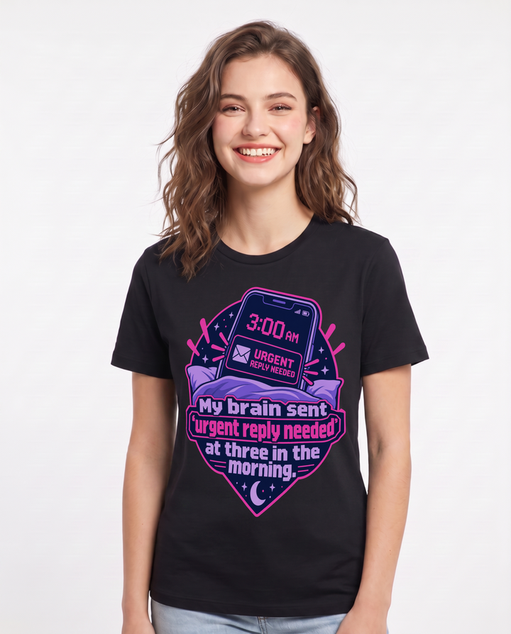 Meme Black T-Shirt for Women – Everyday Expression Graphic Tee product image 3
