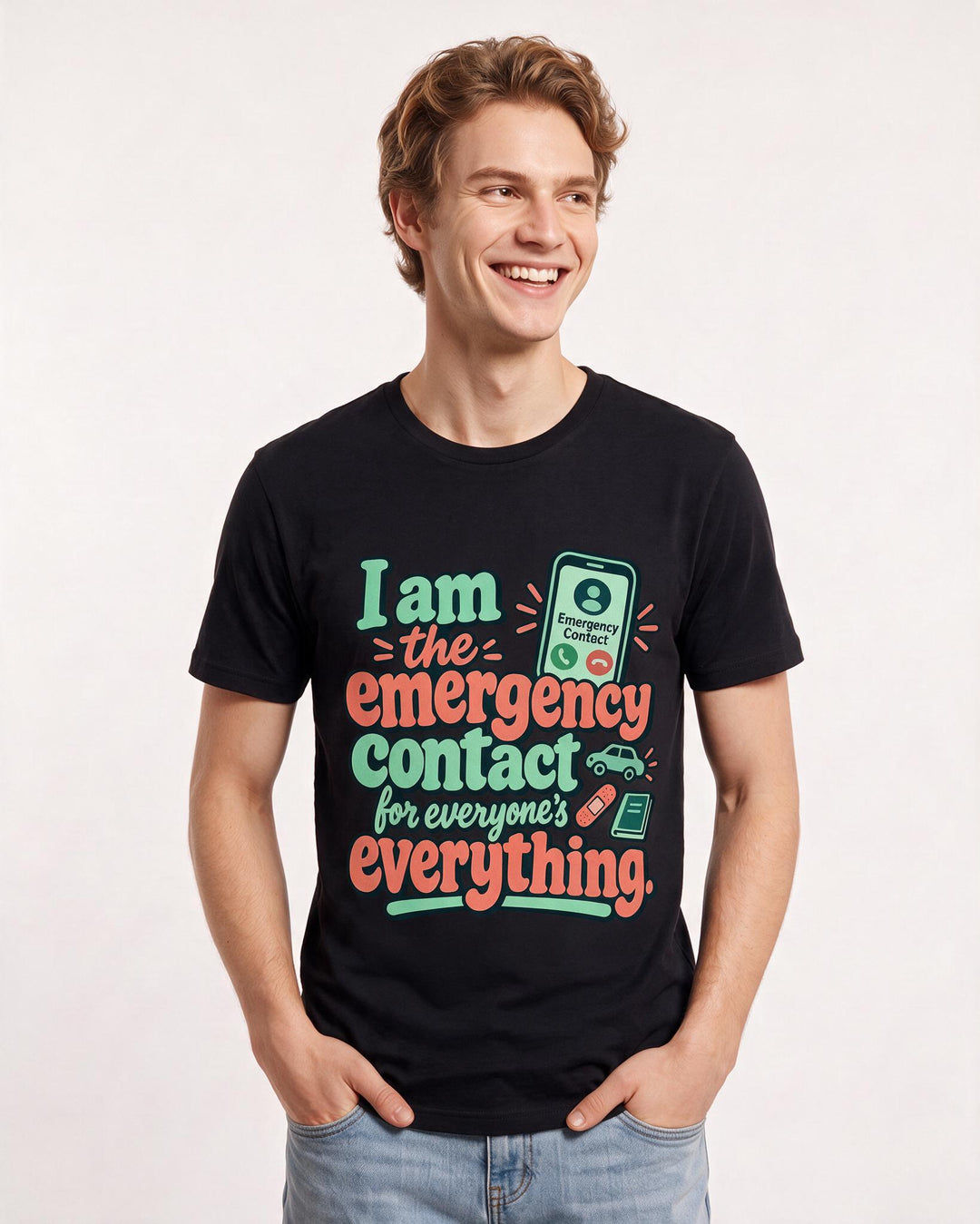 Grandparent Black T-Shirt for Men – Everyday Expression Graphic Tee product image 1