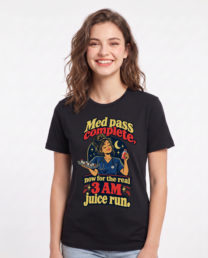 Nurse Black T-Shirt for Women – Nursing Life Graphic Tee product image 3