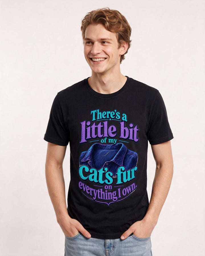 Cat Lover Black T-Shirt for Men – Everyday Expression Graphic Tee product image 1