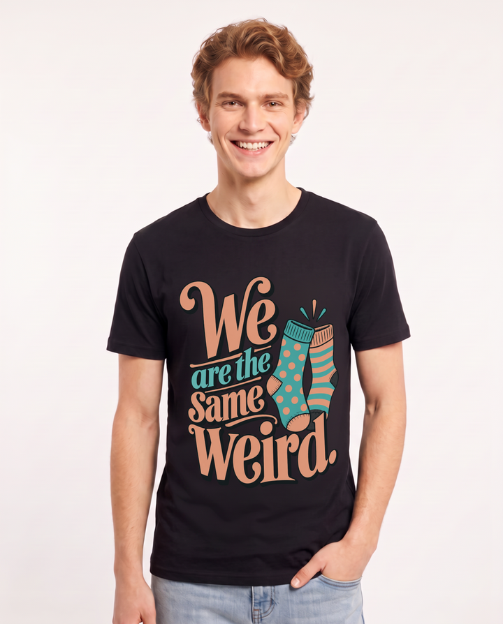 Couples Black T-Shirt for Men – Everyday Expression Graphic Tee product image 3
