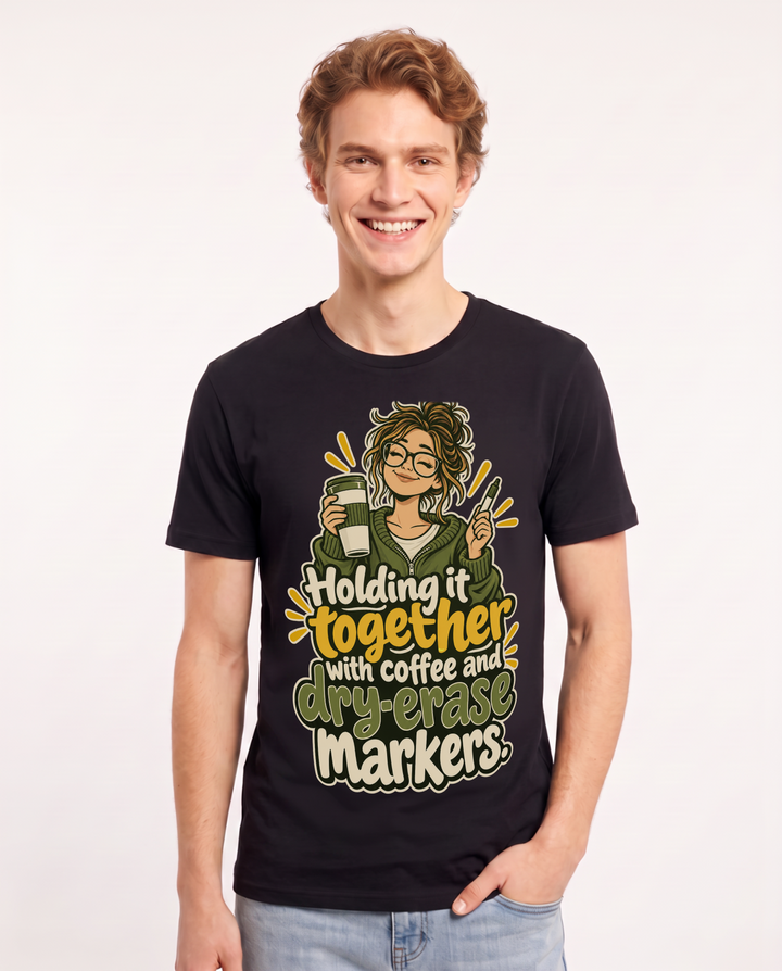 Teacher Black T-Shirt for Men – Everyday Expression Graphic Tee product image 3