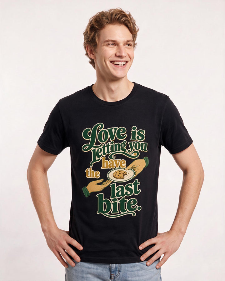 Couples Black T-Shirt for Men – Everyday Expression Graphic Tee product image 1
