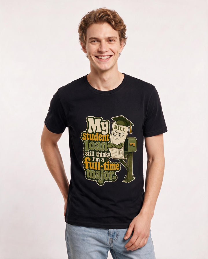 Graduation Black T-Shirt for Men – Everyday Expression Graphic Tee product image 1