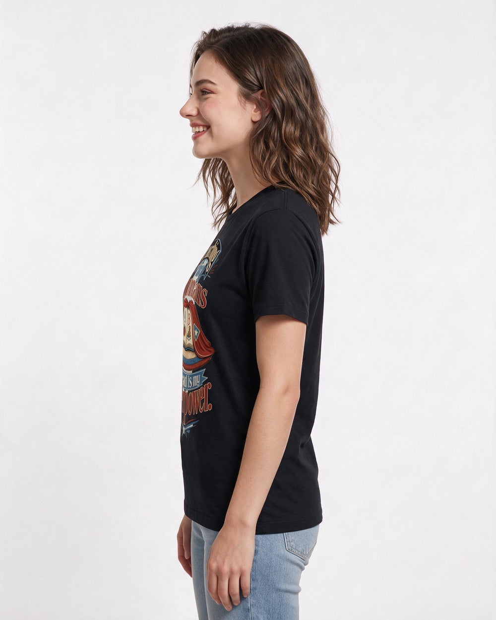 Teacher Black T-Shirt for Women – Everyday Expression Graphic Tee product image 2