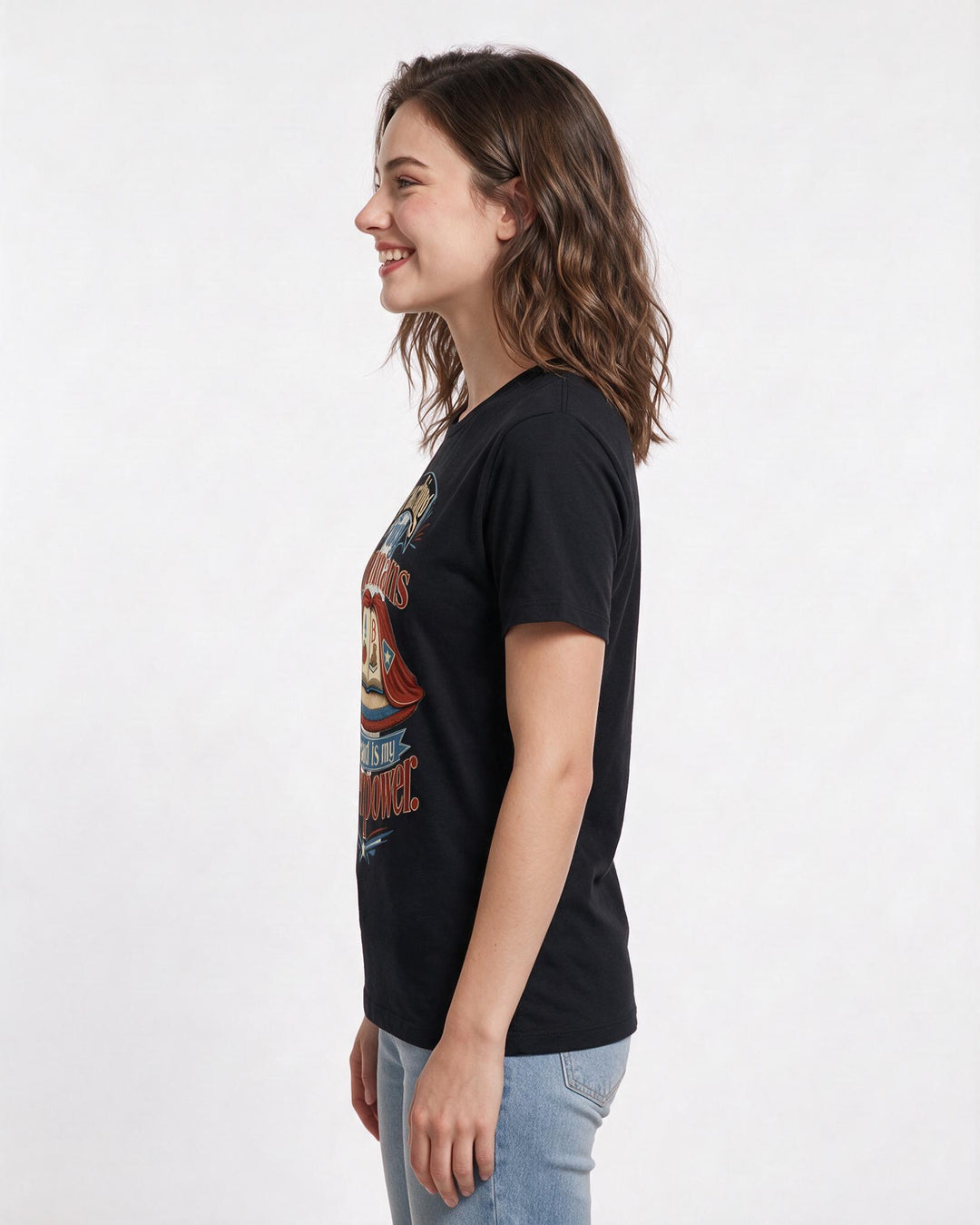 Teacher Black T-Shirt for Women – Everyday Expression Graphic Tee product image 2