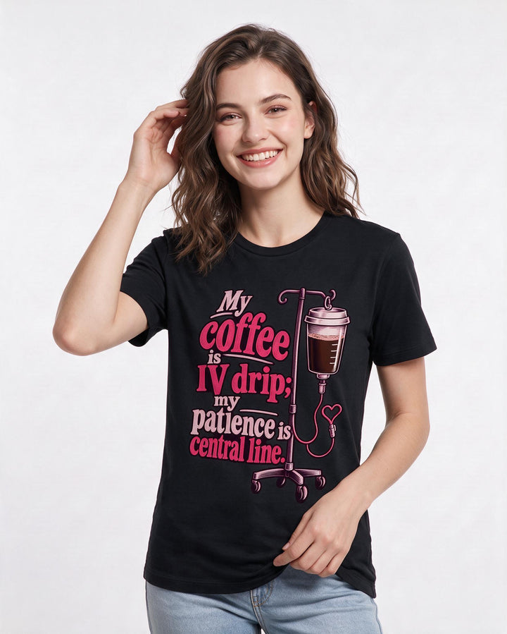 Nurse Black T-Shirt for Women – Nursing Life Graphic Tee product image 1