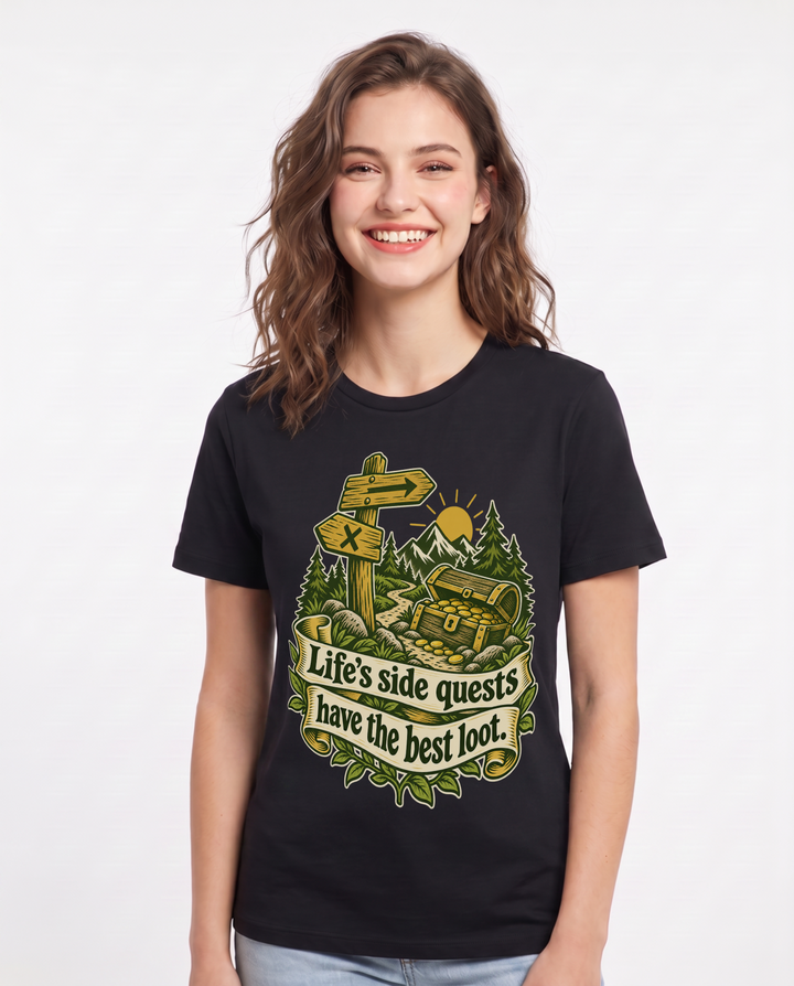 Gaming Black T-Shirt for Women – Game Night Graphic Tee product image 3