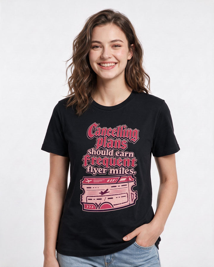 Meme Black T-Shirt for Women – Everyday Expression Graphic Tee product image 1