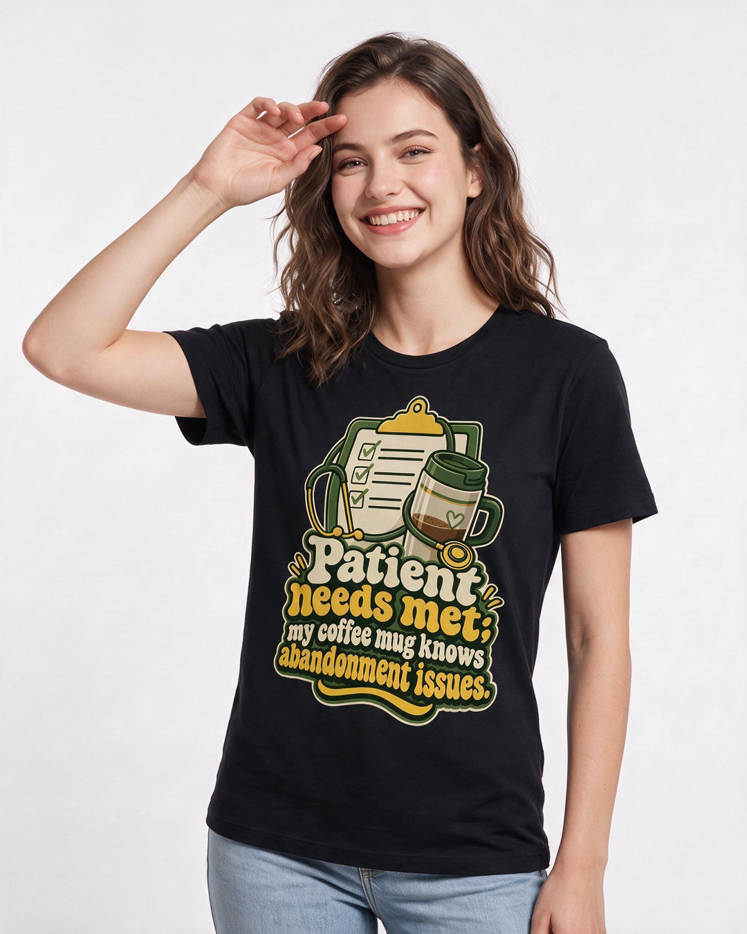 Nurse Black T-Shirt for Women – Nursing Life Graphic Tee product image 1