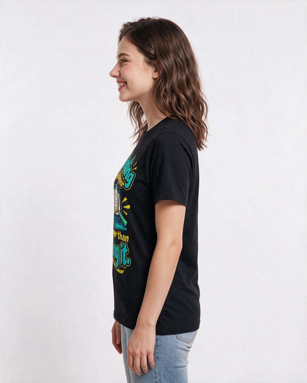 Graduation Black T-Shirt for Women – Everyday Expression Graphic Tee product image 2