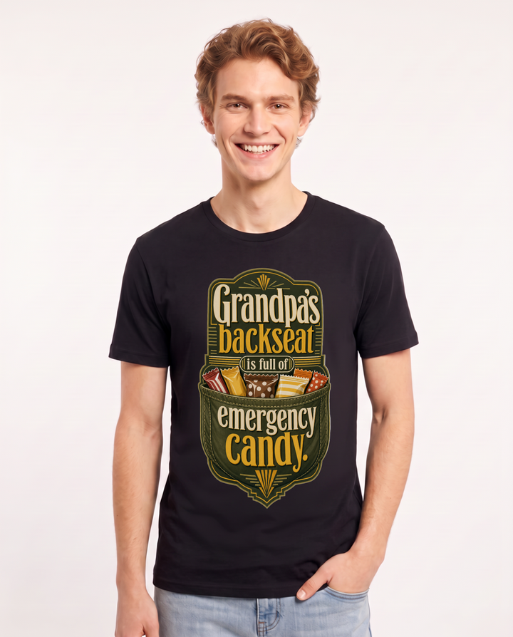 Grandparent Black T-Shirt for Men – Everyday Expression Graphic Tee product image 3