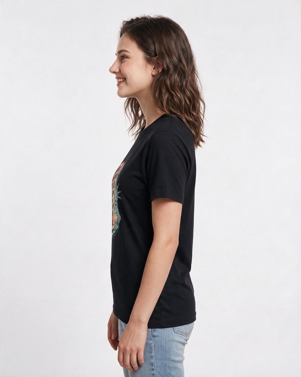 Graphic Women's Black T-Shirt - Our shared table grows when everyone product image 2