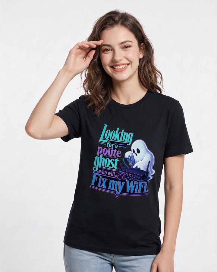 Halloween Black T-Shirt for Women – Halloween Theme Graphic Tee product image 1