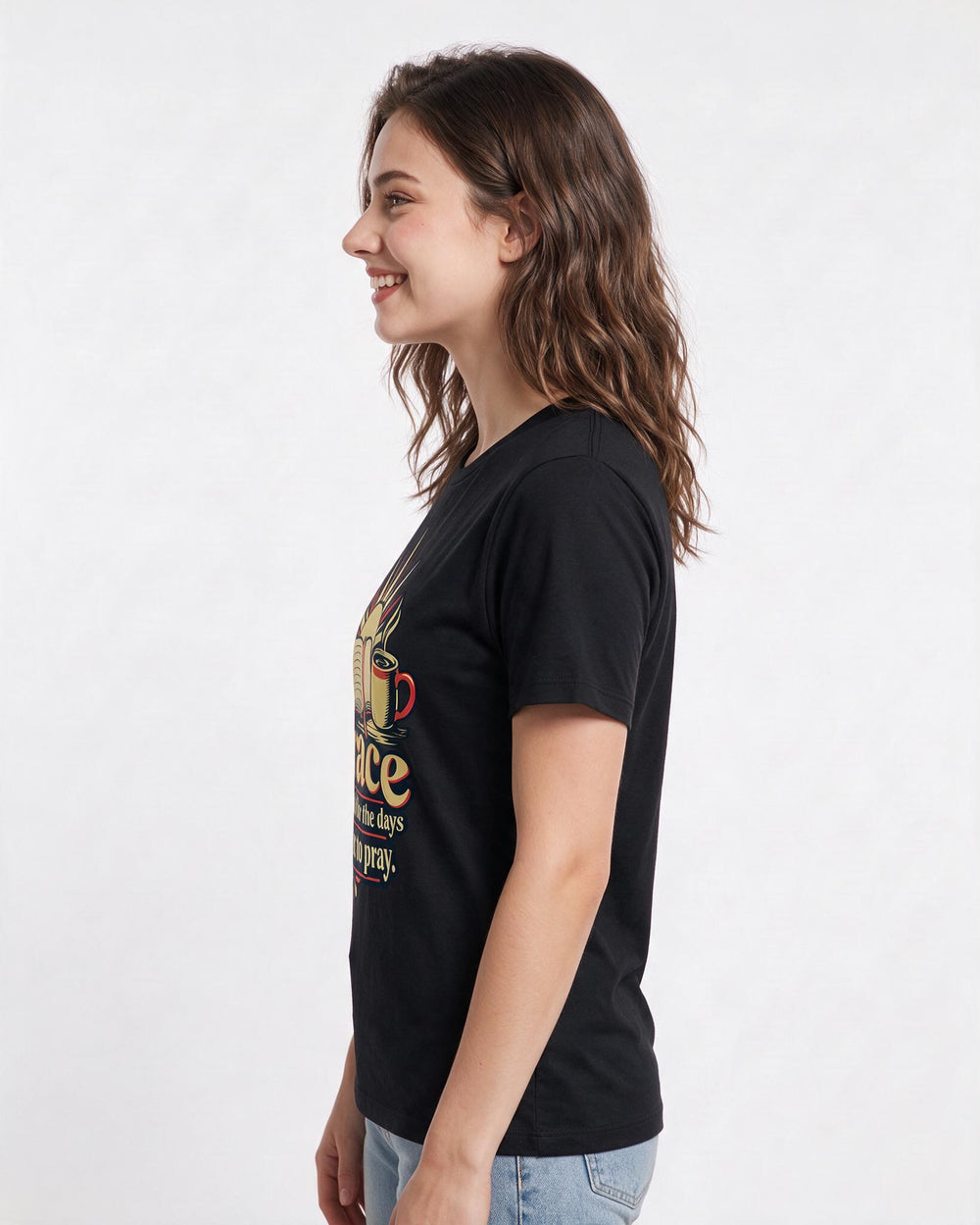 Christian Faith Black T-Shirt for Women – Everyday Expression Graphic Tee product image 2