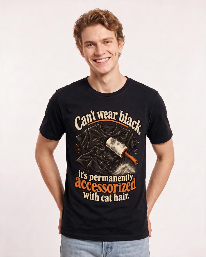 Cat Lover Black T-Shirt for Men – Everyday Expression Graphic Tee product image 1