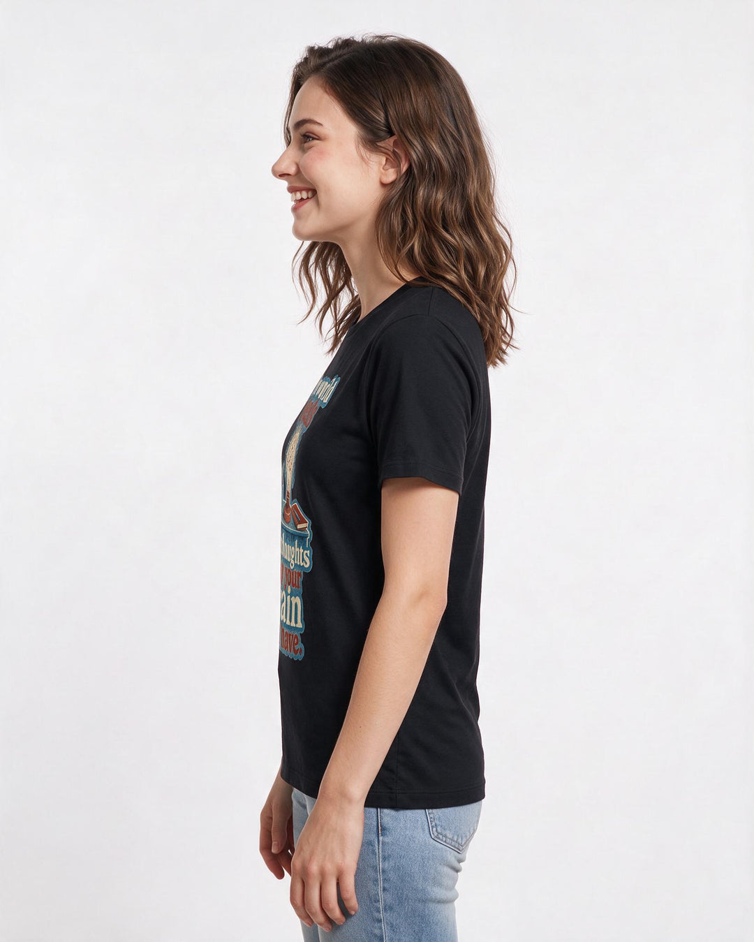 Neurodiversity Black T-Shirt for Women – Everyday Expression Graphic Tee product image 2