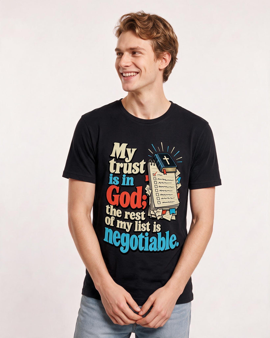 Christian Faith Black T-Shirt for Men – Everyday Expression Graphic Tee product image 1