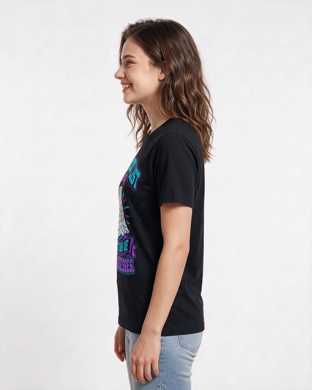 Meme Black T-Shirt for Women – Everyday Expression Graphic Tee product image 2