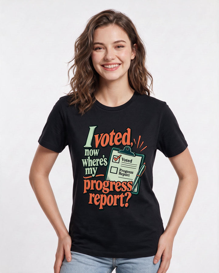 Political Statement Black T-Shirt for Women – Everyday Expression Graphic Tee product image 1