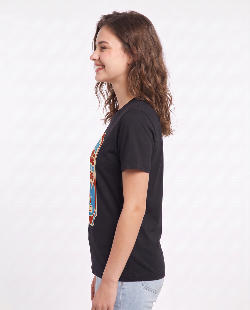 Graphic Women's Black T-Shirt - My quiet phase was just me loading. product image 2