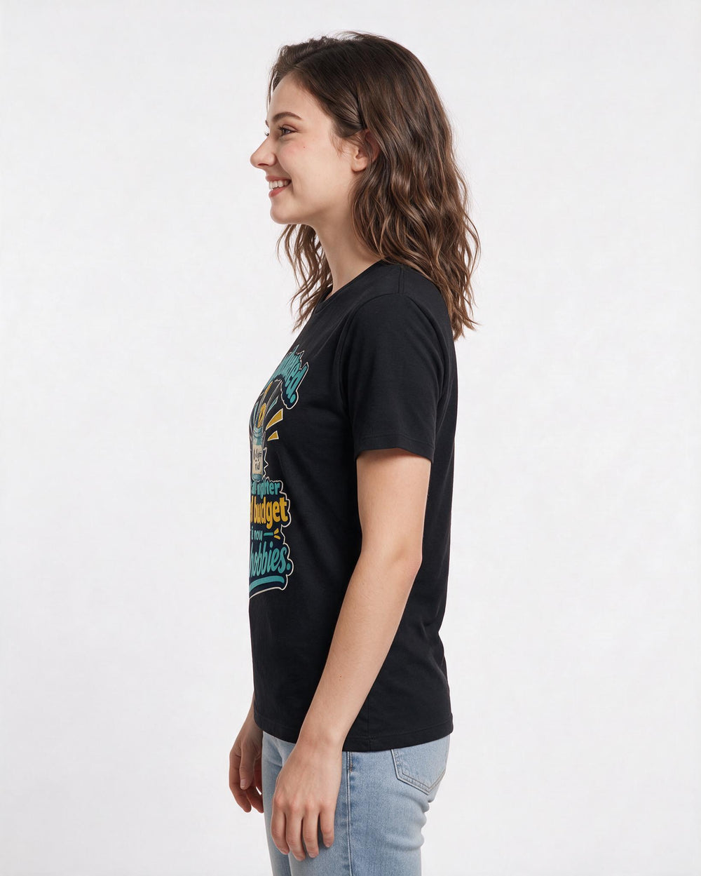 Graduation Black T-Shirt for Women – Everyday Expression Graphic Tee product image 2